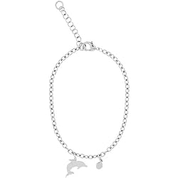 Inox Jewelry 316L Stainless Steel Dolphin Ankle Bracelet