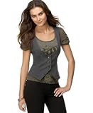 DKNY - DKNY Jeans Paneled Twill Vest & Burnout Logo-Print Short-Sleeved Tee
