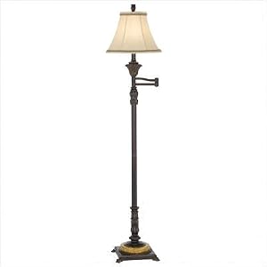 Essentials European Treasure Swing Arm Floor Lamp in Bronze Florida by Pacific Coast Lighting