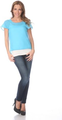 Stanzino Women's Open Back Chiffon Top