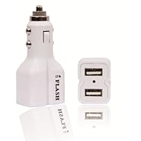 iFlash® 3.1A Dual USB Port Car Charger for Apple iPad, iPad2, iPad3, iPhone 3GS / 4 / 4S / 5, iPod Touch 4G, Nano 6th. Support all iPad, iPod, iPhone Models. Also Support Samsung Galaxy Moblie Phones, Motolola Droid Family, HTC, LG, Nokia Smart Phones, Amazon Kindle.