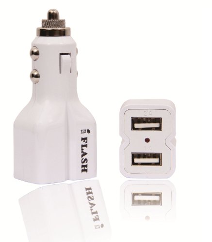 iFlash® 3.1A Dual USB Port Car Charger for Apple iPad, iPad2, iPad3, iPhone 3GS / 4 / 4S / 5, iPod Touch 4G, Nano 6th. Support all iPad, iPod, iPhone Models. Also Support Samsung Galaxy Moblie Phones, Motolola Droid Family, HTC, LG, Nokia Smart Phones, Amazon Kindle. (White Color, Retail Package) iFlash® 3.1A Dual USB Port Car Charger for Apple iPad, iPad2, iPad3, iPhone 3GS / 4 / 4S / 5, iPod Touch 4G, Nano 6th. Support all iPad, iPod, iPhone Models. Also Support Samsung Galaxy Moblie Phones, Motolola Droid Family, HTC, LG, Nokia Smart Phones, Amazon Kindle. (White Color, Retail Package)