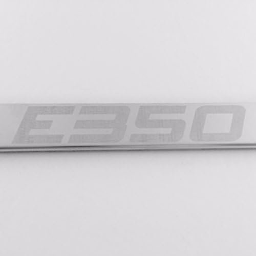 Stainless Steel Mercedes Benz E350 Laser Engraved Chrome Polish License Plate Frame