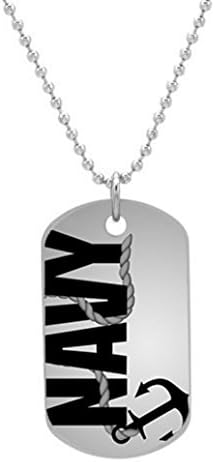 U.S. Navy Customized Dog Tag Pet Tags Dogtag (One Side) Size:1.2X2X0.1 inches Necklace Charm Unique Gift