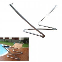 Zig Zag Hammock Stand - Iron (Metal) (51H x 59W x 170D) by 