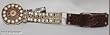 Leatherock Brown Multi-Colored Round Buckle Belt