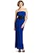 Wrapper Strapless Maxi Dress with Wide-Belt Flower Detail
