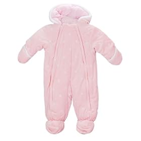 Absorba Girls Snowflakes Velour Snuggle Suit (Sizes 3M  9M)