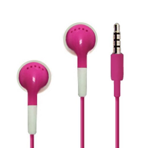 New premium pink Handsfree Stereo Headset Headphone Earphone for all Apple iPods/iPhone and MP3/CD/Tape Players with Standard 3.5mm Jack