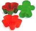 SiliconeZone 6-Piece Gingerbread Muffin Cup Set, Red and Green