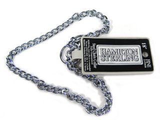 Hamilton Fine Choke Chain Dog Collar, 18