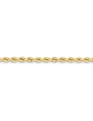 14k Yellow Gold 9.00 Inches 5.00mm Wide Handmade Regular Rope Chain Anklet. Weight: 16.35 Grams - 30 Day Money Back Guarantee