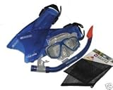 Aquatics Red Junior Size 1-4 Childs Kids Mask and Snorkel + carry bag + Fins