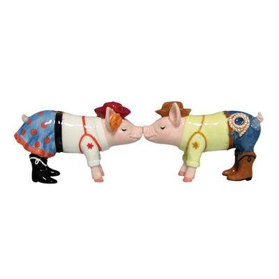 This Little Piggy Cowboy and Cowgirl Salt and Pepper Shakers