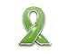 Lime Green Ribbon Awareness Lapel Pin in a Bag