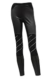 Yelete Embellished Diagonal Pattern Knee Patch Matte Black Leatherette Leggings Size Medium/Large
