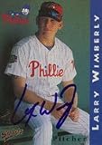 Larry Wimberly, Clearwater Phillies - Phillies Affiliate Autographed Card