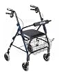 Aluminum Rollator with Lever Loop Locks - Blue