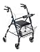 Aluminum Rollator with Lever Loop Locks - Blue