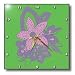 Pink Hawaiian Flower On A Green Background - 10x10 Wall Clock