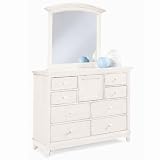 American Drew Sterling Pointe Dressing Chest & Vertical Mirror - White