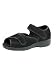 Womens Apex Black Sandal Stretcher Spandex & Nylon Lightweight Comfort Shoe (Relieves Bunions, Hammertoes and other foot pain) Recommended for diabetes and arthritis Image