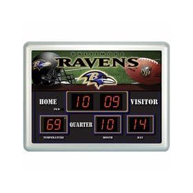 Baltimore Ravens 14 x 19 LED Scoreboard Clock and Thermometer