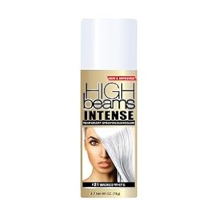 high beams Intense Temporary Spray on Hair Color, Wicked White #21, 2.7 Ounce