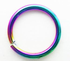 Body Jewelry - Titanium Rainbow Eyebrow Ring (18g) - Eyebrow Jewelry (1 pc)