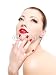 Wallmonkeys Peel and Stick Wall Decals - Girl with Red Gloss Manicure and Sexy Lips - Removable Graphic