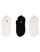 Ralph Lauren Womens Sport Socks Small Pony Black/White 3Pack
