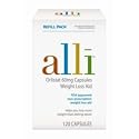 Alli Weight-Loss Aid, Orlistat 60mg Capsules, 120-Count Refill Pack