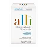 Alli Weight-Loss Aid, Orlistat 60mg Capsules, 90-Count Refill Pack (SHORT DATED)