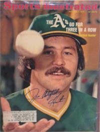 ''Jim Hunter ''''Catfish'''' autographed Sports Illustrated Magazine (Oakland A's) Deceased''
