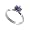 Sterling Silver Round Amethyst Cubic Zirconia Solitaire Promise Ring Size 5