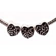 Antique Silver Plated Bead Fits Pandora Heart (3)