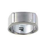 Sinclair Titanium Mens Ring with Diamond Accent