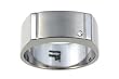 Sinclair Titanium Mens Ring with Diamond Accent