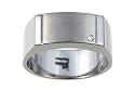 Sinclair Titanium Mens Ring with Diamond Accent