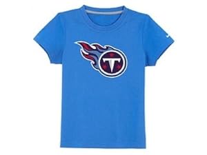 Nike Tennessee Titans Women's Size X-Large XL Team Logo Cap Sleeve Shirt - Light Blue