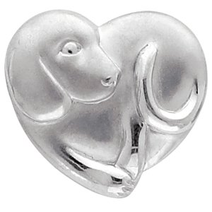 Sterling Silver 14.5X16 Puppy Love Pendant Slide