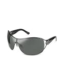 Gucci - Gucci Swarovski Crystal GG Logo Shield Sunglasses black/mirrored black