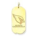 14K Arizona Cardinals Large Dog Tag w/Name & Logo