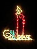 17" Lighted Candle Christmas Window Silhouette Decoration