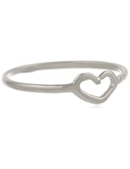 Dogeared Sterling Silver Charmed Open Heart Ring