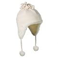 Girls' Cherokee&reg; Fleece Peruvian Hat - Cream