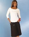 Spiegel Signature Sportive Cotton Knit Collection: Drawstring Skirt