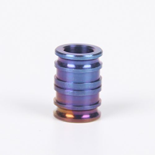 1x Anodized colored Blue Titanium Ti 14mm Long Knife / Zipper Pull Jewelry Paracord / Lanyard Beads