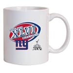 New York Giants Superbowl Super Bowl XLVI 46 Champions White Ceramic Coffee Mug