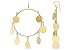 18K Gold Over Sterling Silver Hoops with Disks by Andrea Barna